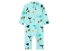 Name It swimsuit blue tint with sea animals UPF 50+  